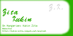 zita kukin business card